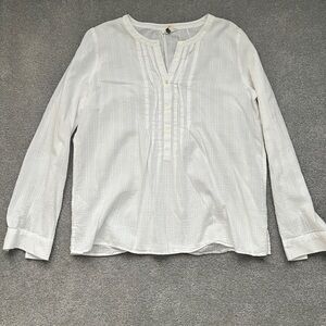 Ann Taylor LOFT Women's White Casual Shirt